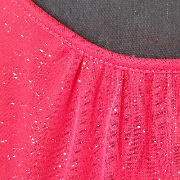 RED SLEEVELESS GLITTER COCKTAIL MIDI DRESS ( SIZE 14 ) - Picture 6 of 6